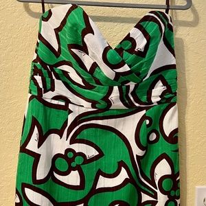 Milly Designer classic Boned strapless Print Dress Size 12